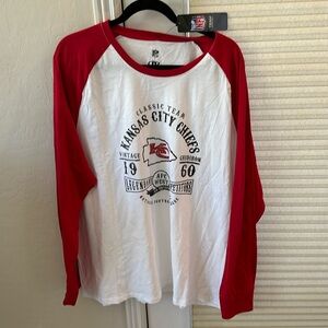Kansas City Chiefs XL Long Sleeve Raglan Tee Darius Rucker NWT